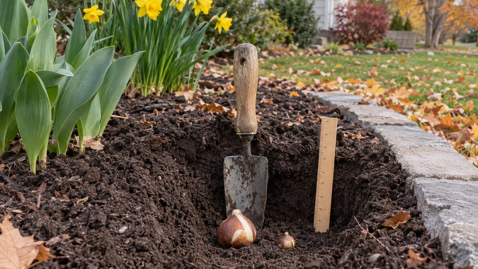 How Deep to Plant Tulip and Daffodil Bulbs
